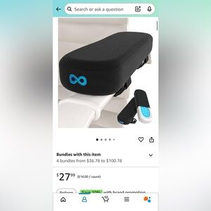 Everlasting Comfort Black and Blue VR Armrest Cover